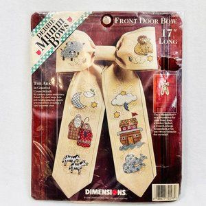 Dimensions Debbie Mumm Front Door Bow Cross Stitch Kit - New (1986